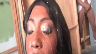 Black Face Painted Cum - SpangBang Tube: FREE XXX 4 ALL